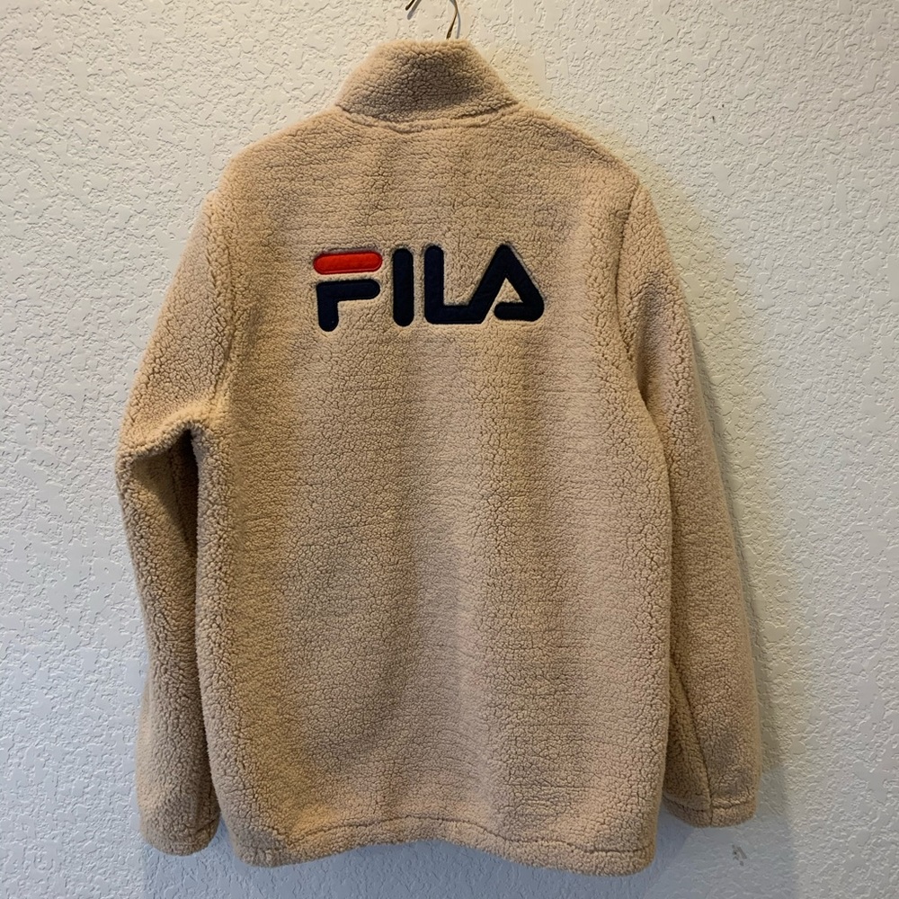 FILA “teddy bear” zip up jacket